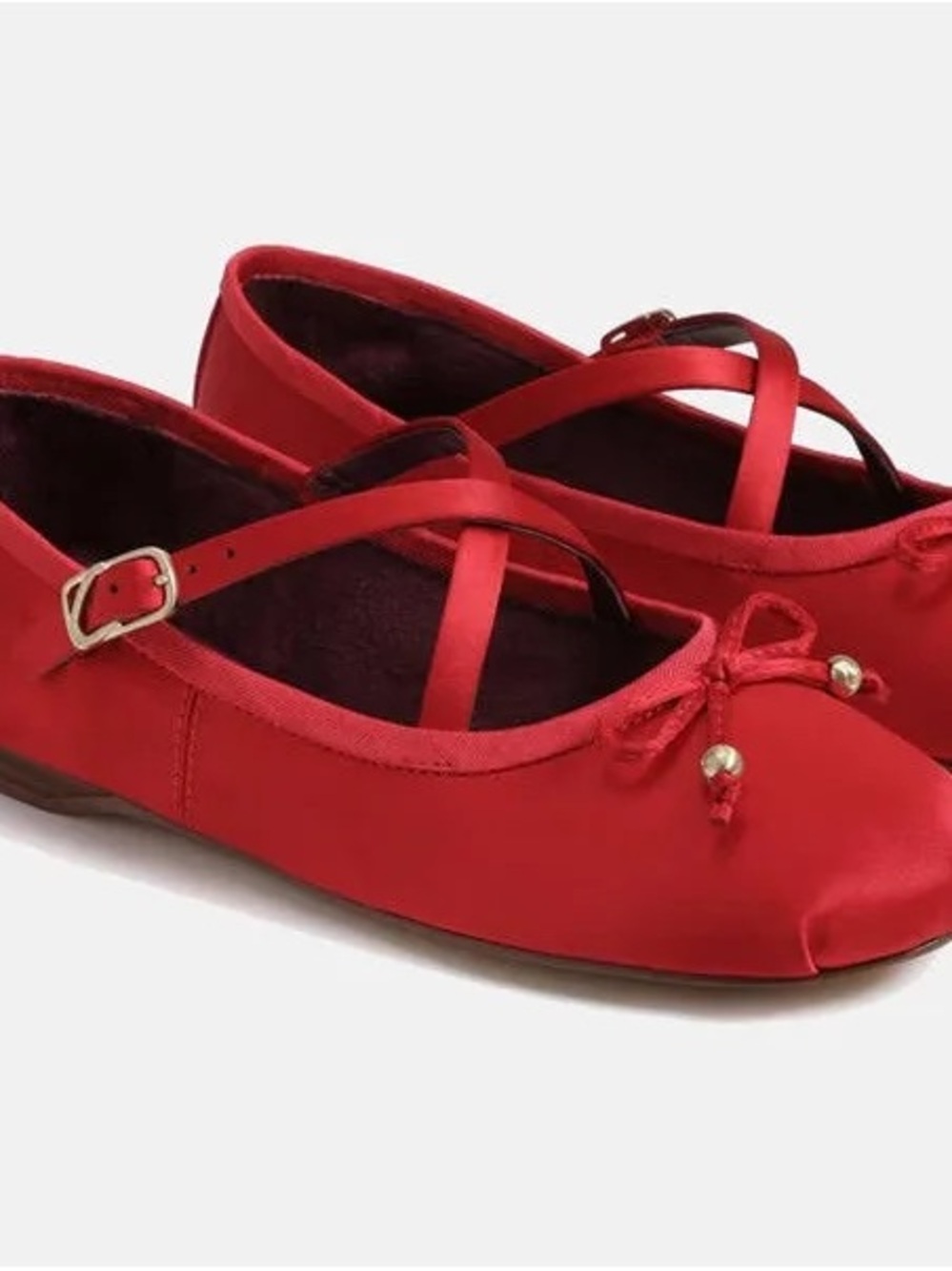 Sam Edelman Circus NY Red Satin ballet Flats with Bow